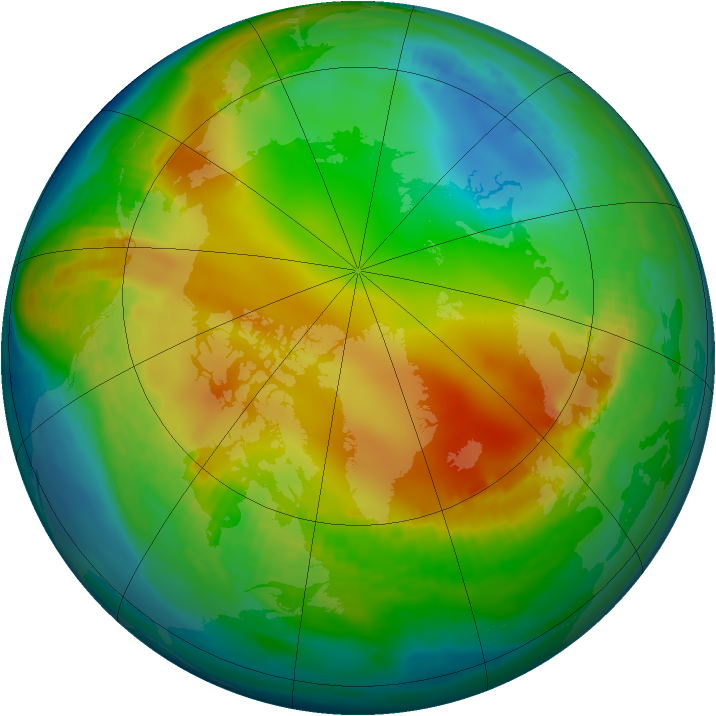 Arctic ozone map for 08 December 1981